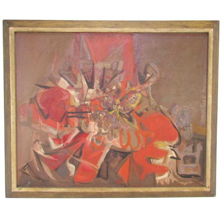 768x768 Large Chorus Oil Painting By Jack Wolfe, 1959 For Sale - Wolfe Painting