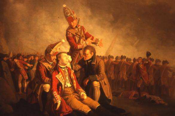 585x390 Question About A Painting Representing The Death Of General Wolfe - Wolfe Painting