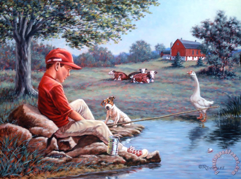 960x715 Richard De Wolfe Lost In Thought Painting - Wolfe Painting