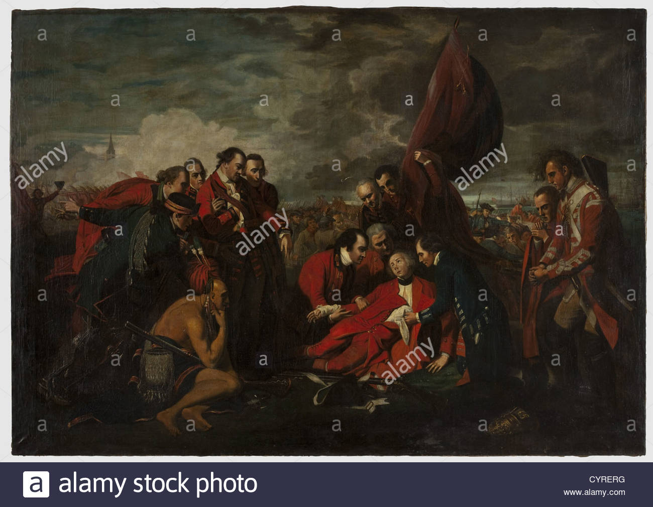 1300x1009 The Death Of General Wolfe, Painting, 18th Century Oil On Canvas - Wolfe Painting