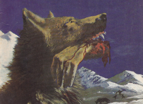 500x364 Illustration Death Art Blood Wolf Weird Painting Horror Gore Hand - Wolfman Painting