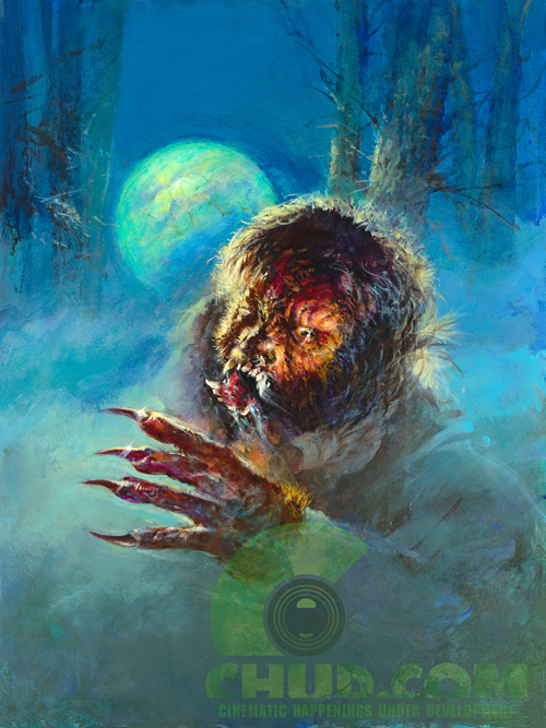 500x667 New The Wolfman Hand Painted Poster Revealed - Wolfman Painting