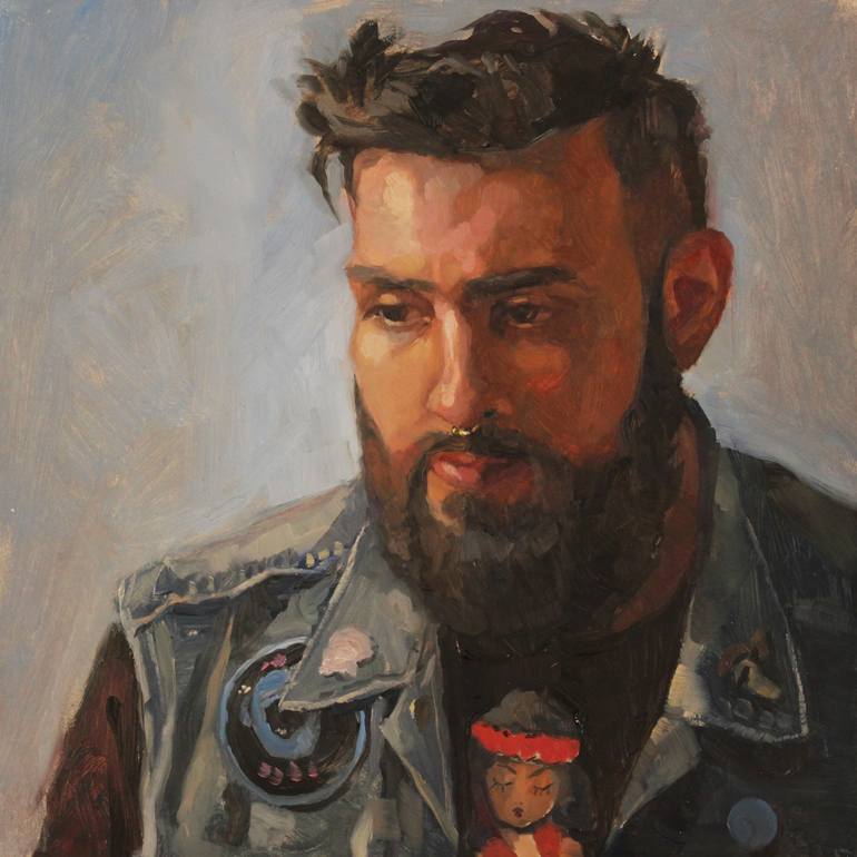 770x770 Saatchi Art Two Hour Portrait Mc Wolfman Painting By Carl Grauer - Wolfman Painting