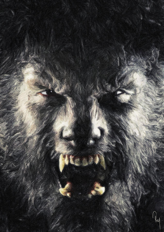 636x900 The Wolfman Painting By Zapista - Wolfman Painting