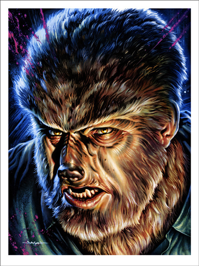 700x934 Universal Monsters My Fantastic Art - Wolfman Painting