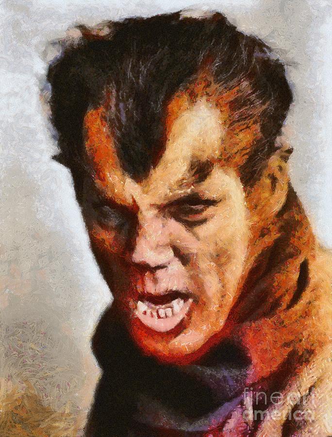684x900 Wolfman In London, 1935, Vintage Horror Painting By Mary Bassett - Wolfman Painting