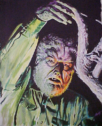 357x438 Wolfman Painting - Wolfman Painting