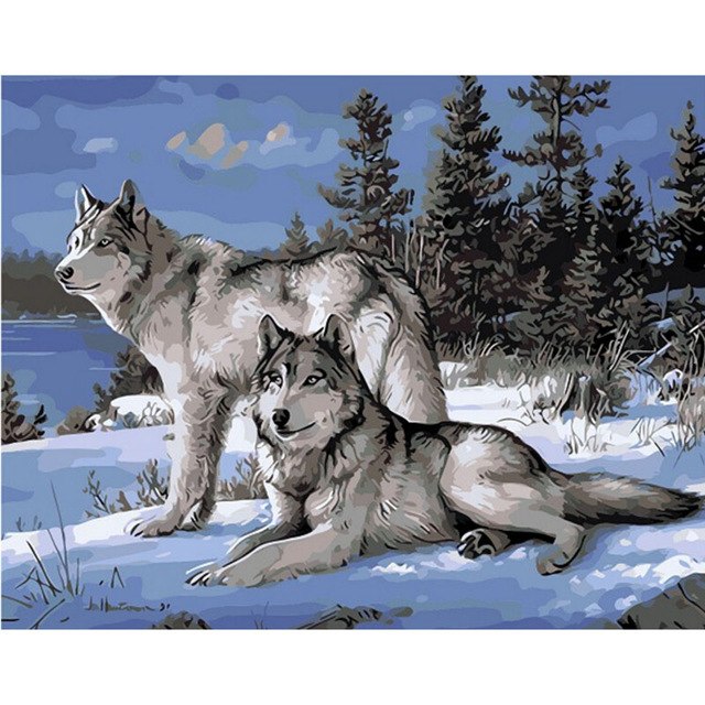 640x640 Home Decor Wall Art New Pictures Painting By Numbers Diy Digital - Wolverine Animal Painting