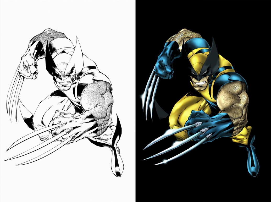 1035x772 Wolverine Paint By Fidelio64 - Wolverine Painting