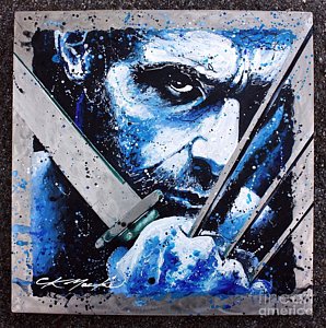 298x300 Wolverine Painting By Chris Mackie - Wolverine Painting