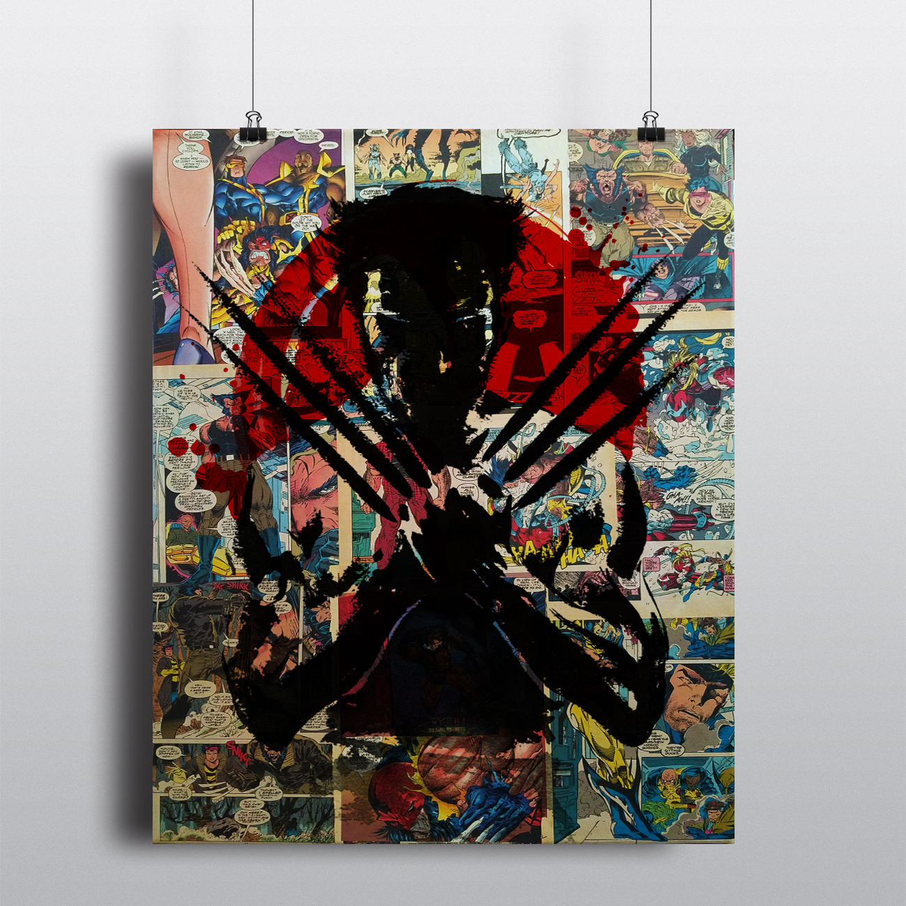 1300x1300 Wolverine Painting Over Comics - Wolverine Painting