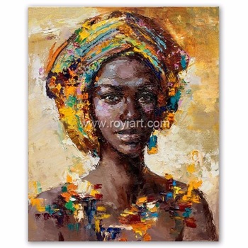 350x350 Wholesale Modern African Art Women Portrait Oil Painting On Canvas - Woman Art Painting