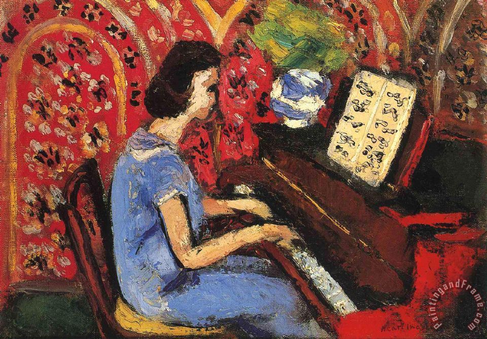 960x669 Henri Matisse Woman - Woman At Piano Painting