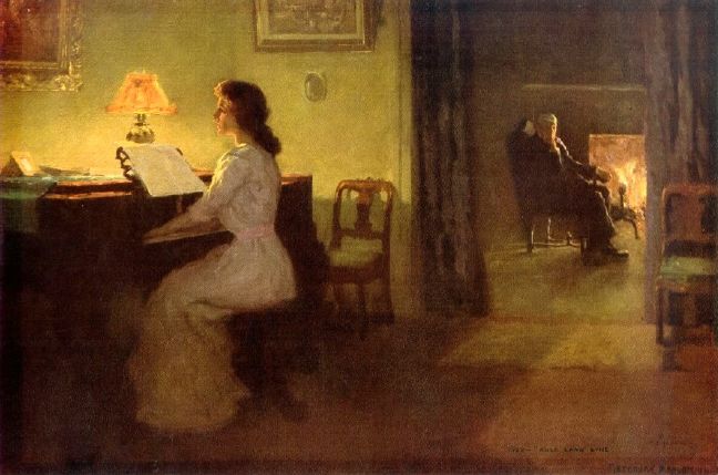 648x429 Piano In The Regency Era - Woman At Piano Painting