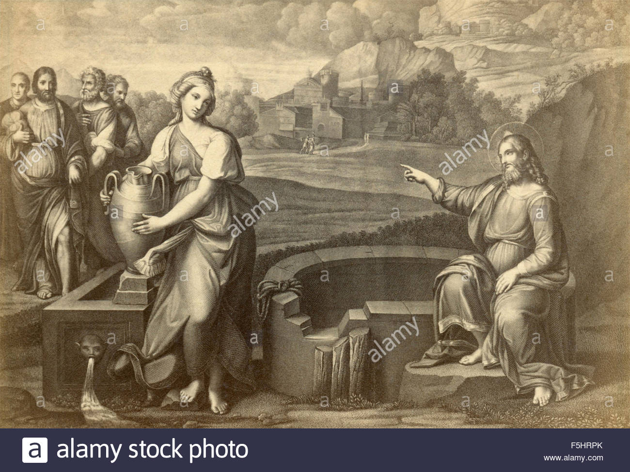 1300x974 Christ And The Samaritan Woman - Woman At The Well Painting