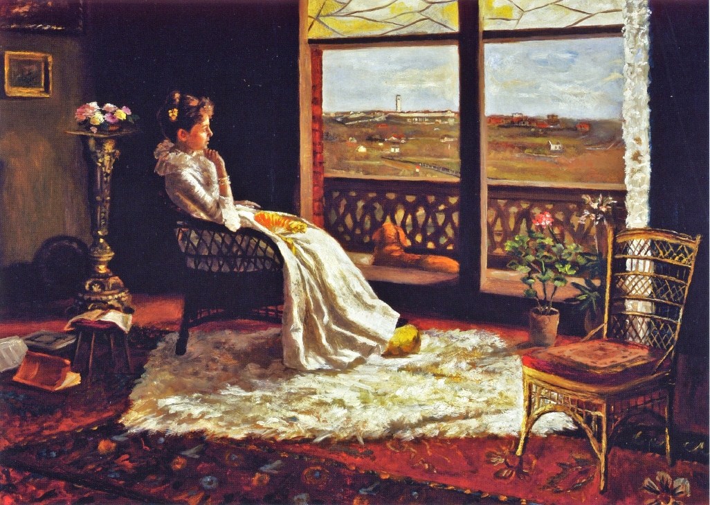 Woman At The Window Painting