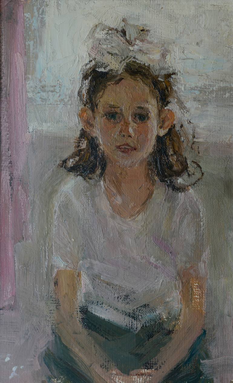 770x1264 Saatchi Art Girl - Woman At The Window Painting