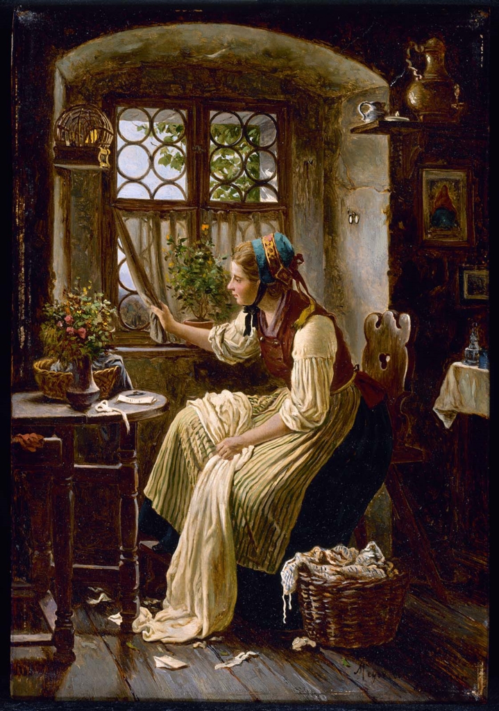 719x1024 Young Woman Looking Through A Window Museum Of Fine Arts, Boston - Woman At The Window Painting