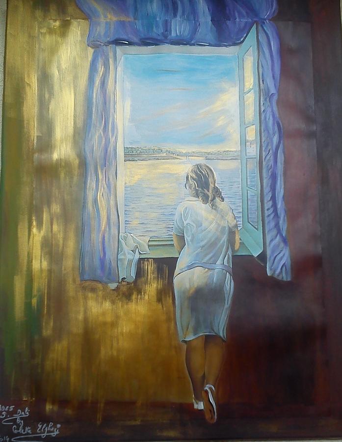 697x900 The Woman - Woman At The Window Painting