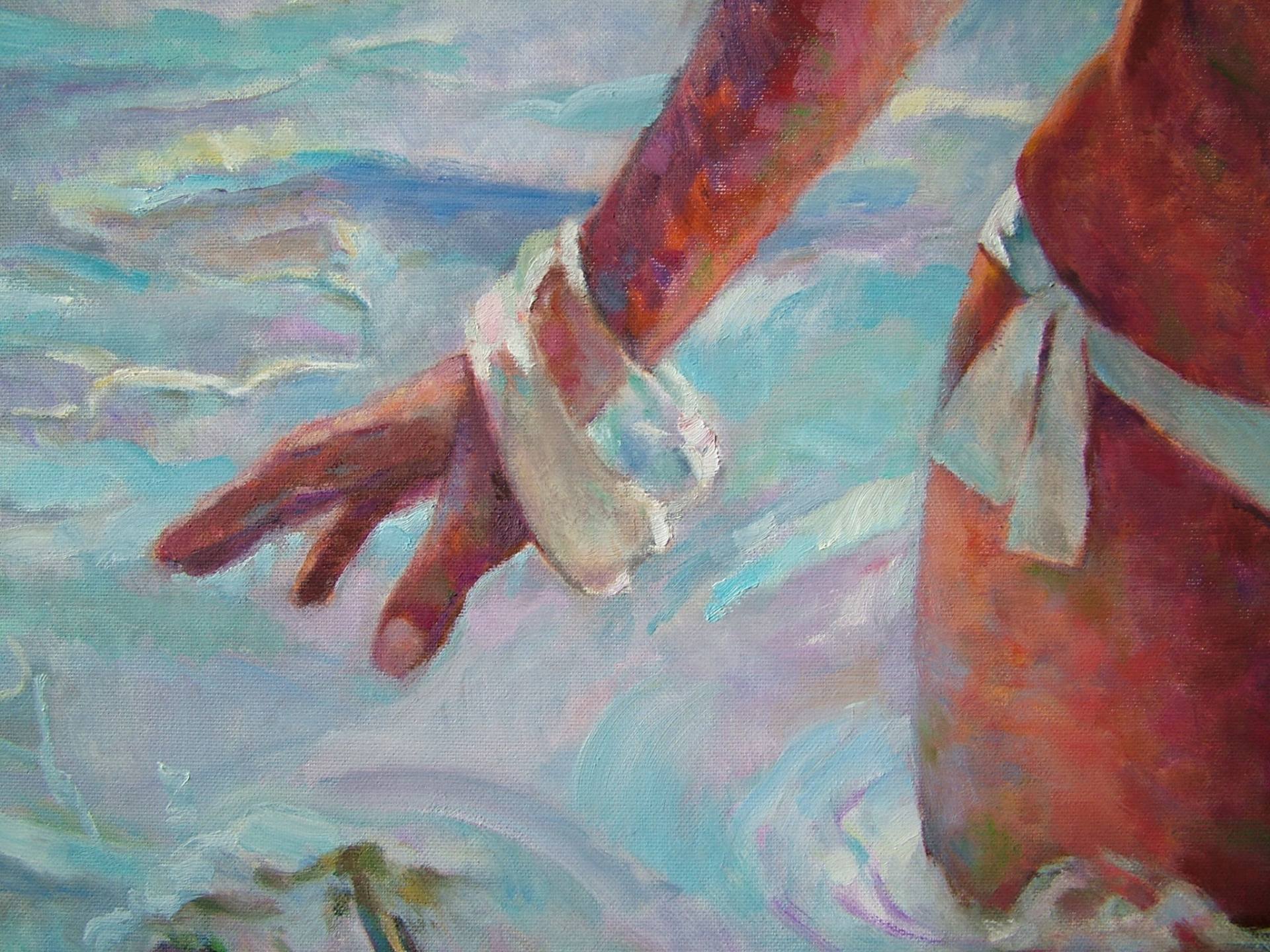 1920x1440 Saatchi Art Sensual Woman In The Sea Painting By Laszlo Sallay - Woman By The Sea Painting