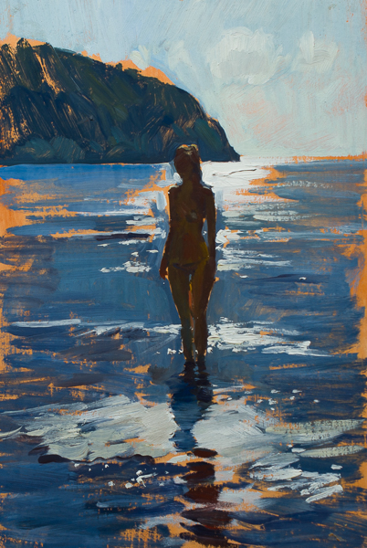 402x600 Cala Di Forno Marc Dalessio - Woman By The Sea Painting