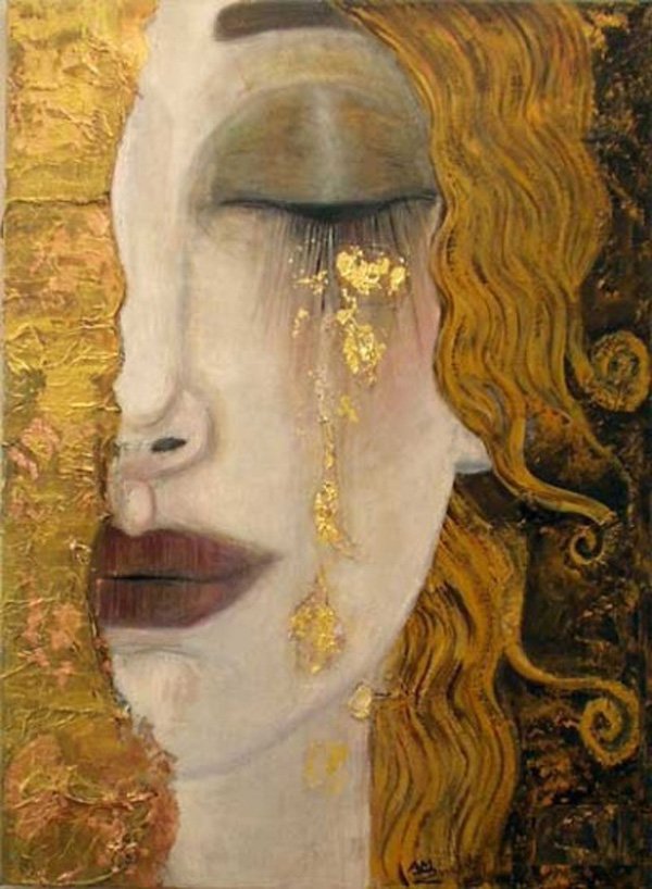 600x818 50 Sad Face Pictures Art And Design - Woman Crying Painting
