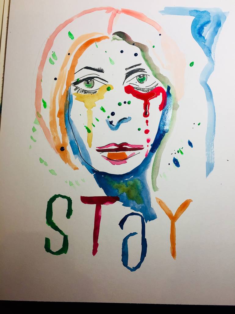770x1027 Saatchi Art The Woman Crying Colors Painting By Gonzalo - Woman Crying Painting