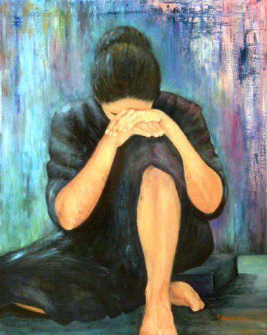 382x480 Being A Woman In Pakistan The Express Tribune Blog - Woman Crying Painting