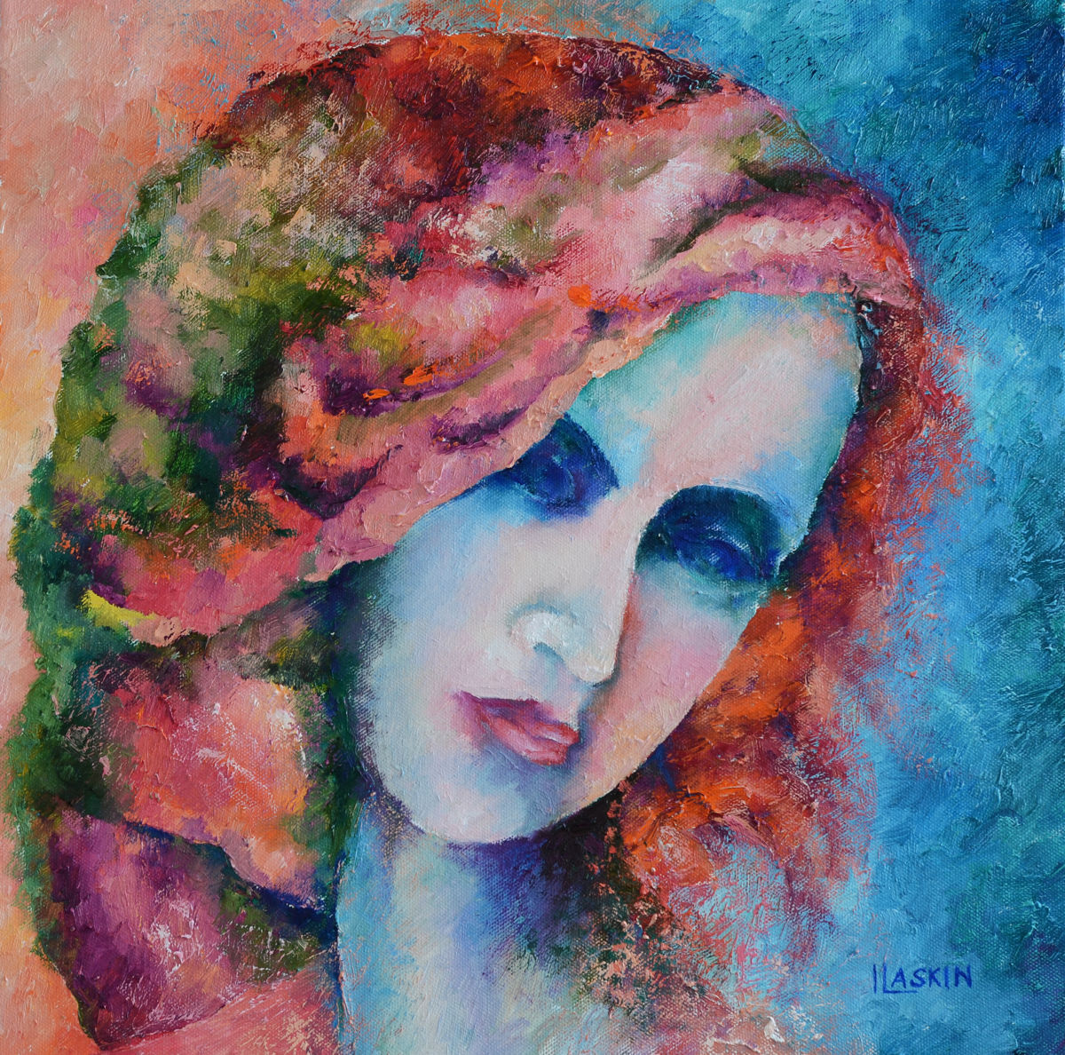 1200x1188 Face 4 (Irina Laskin) - Woman Face Oil Painting