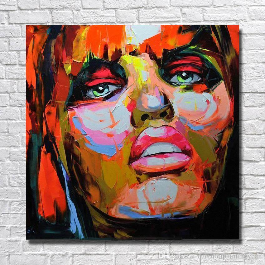 850x850 2018 Abstract Wall Painting Knife Women Face Oil Painting Living - Woman Face Oil Painting