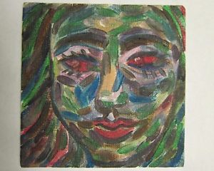 300x240 Oxana Diaz Original Art Abstract Beautiful Female Young Woman Face - Woman Face Oil Painting