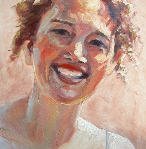 500x509 Portrait Oil Painting Custom Original Art, Impressionistic - Woman Face Oil Painting