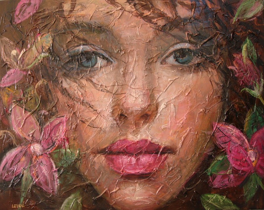 900x718 Women Face By Levan Gogitadze - Woman Face Oil Painting