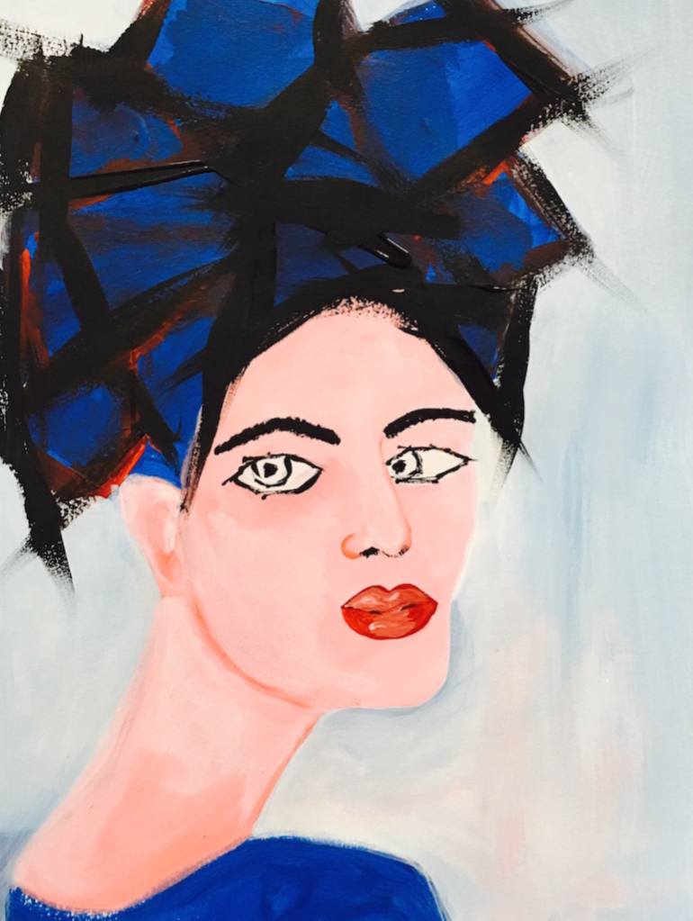 770x1023 Saatchi Art Portrait Art, Abstract Art, Women Face, Fashion - Woman Face Painting