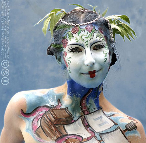 500x492 50 Inspiration Face Painting Ideas - Woman Face Painting