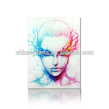 350x350 Abstract Woman Face Painting On Canvas - Woman Face Painting