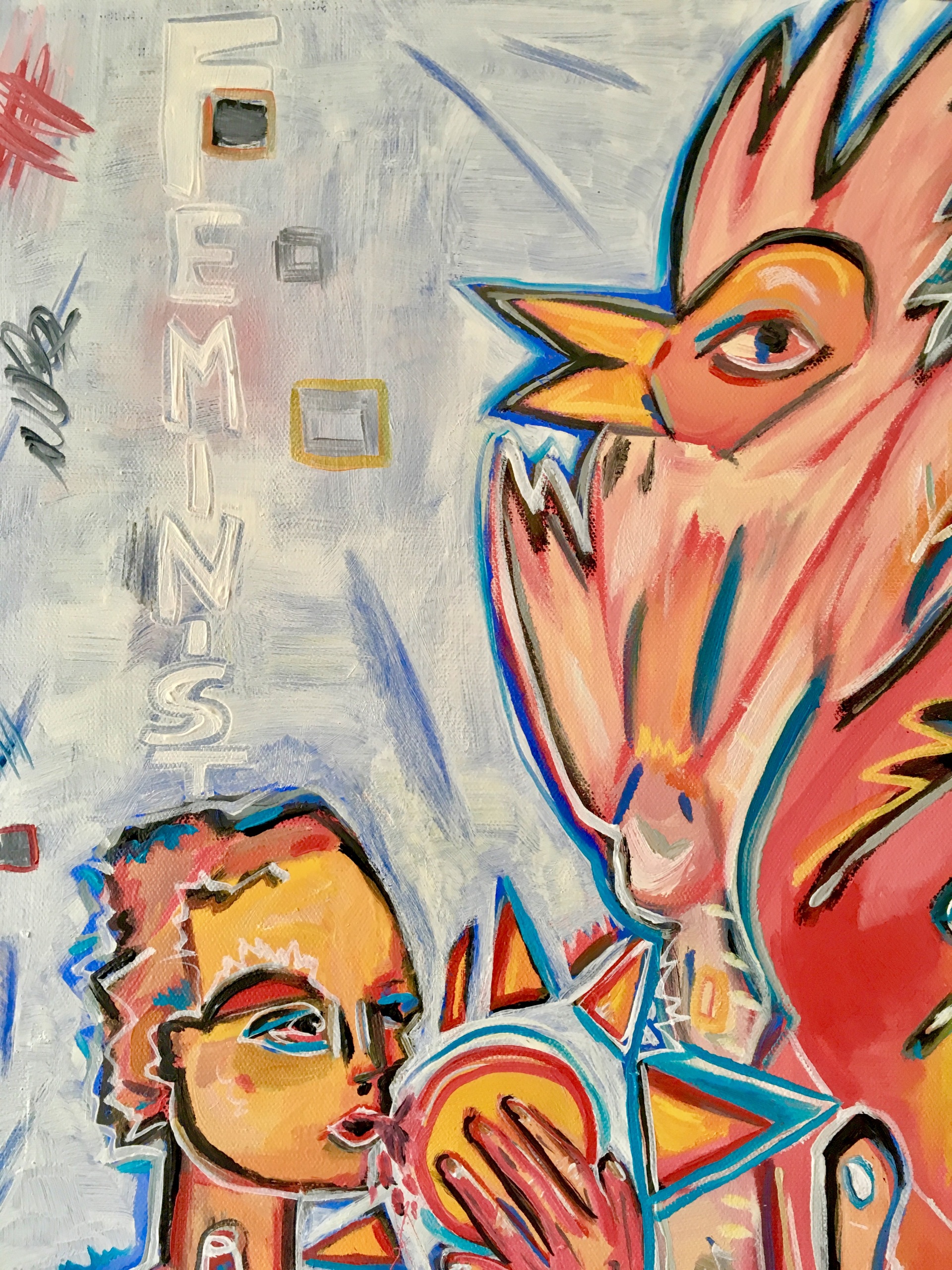 1920x2560 Woman Figure Cityscape. Oil Painting - Woman Figure Painting