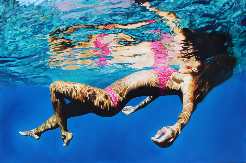 800x533 Interview Inspiration And Art Making The Artist Matt Story - Woman Floating In Water Painting