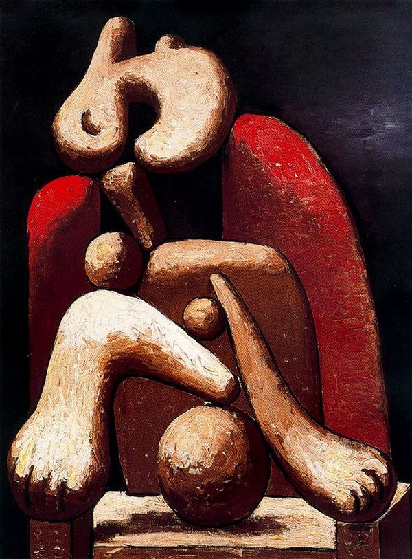 600x813 Woman In A Red Armchair, 1932 By Pablo Picasso - Woman In A Red Armchair Painting