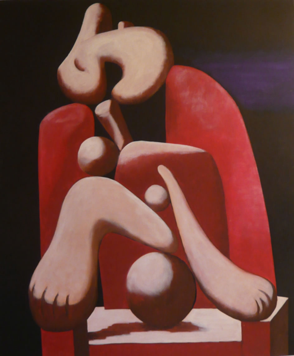 Woman In A Red Armchair Painting At Paintingvalley Com Explore