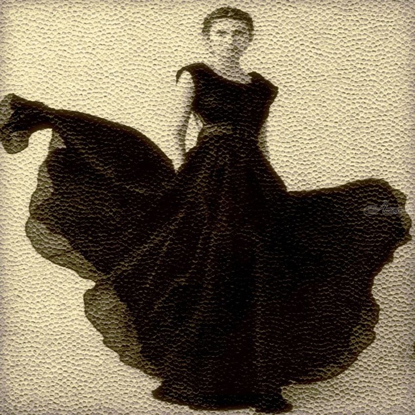 850x850 The Gregorian Women Digital Art Computer Art,drawings Sketch - Woman In Black Dress Painting