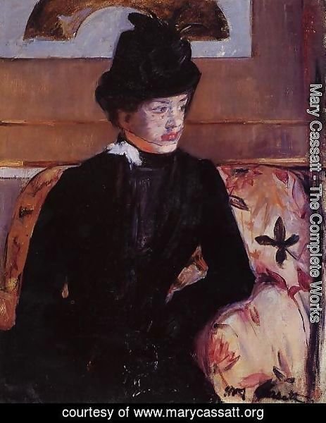 463x600 Mary Cassatt - Woman In Black Painting