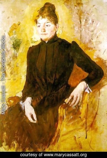 407x600 Mary Cassatt - Woman In Black Painting
