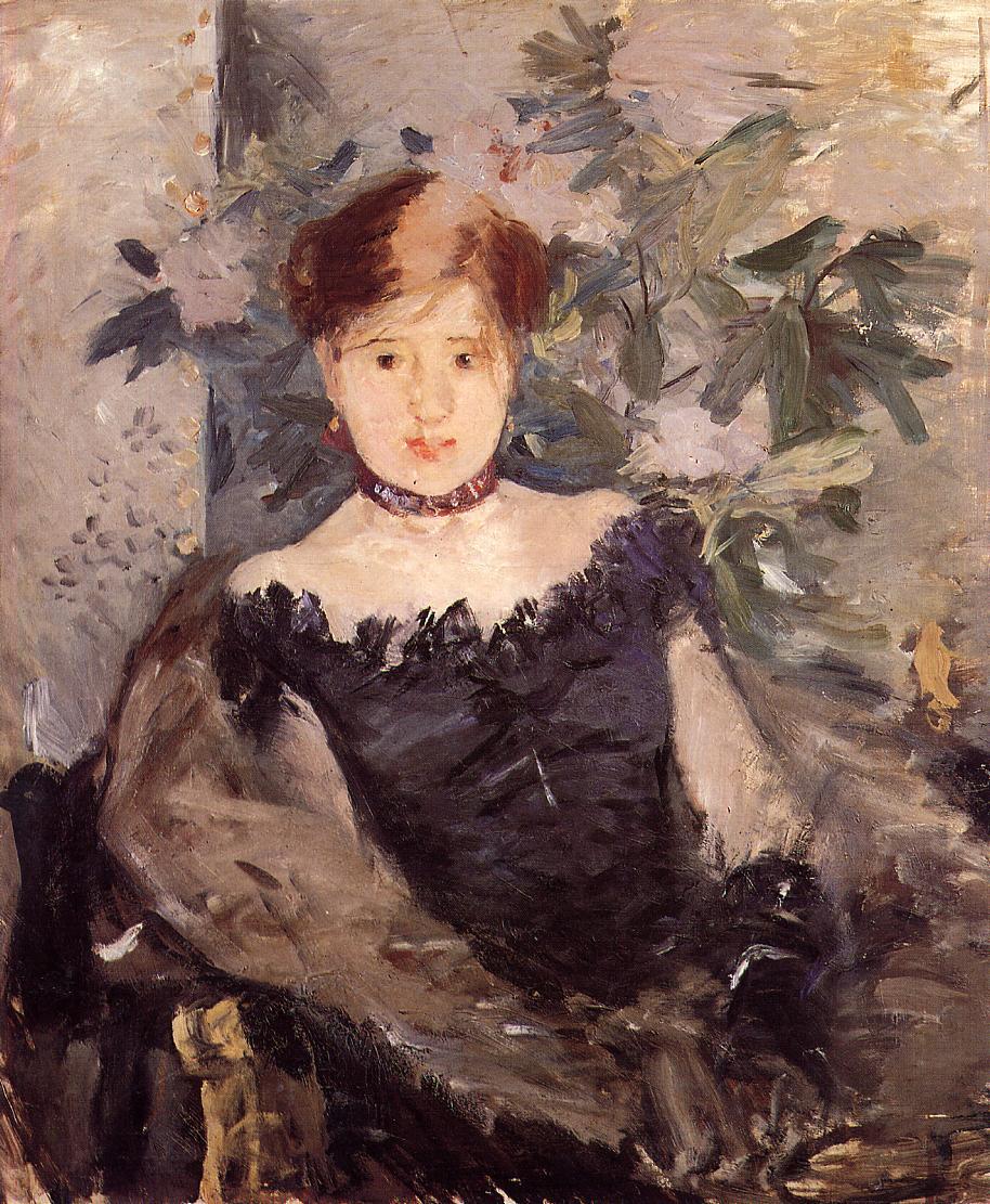 914x1111 Woman In Black 1878 Painting Berthe Morisot Oil Paintings - Woman In Black Painting