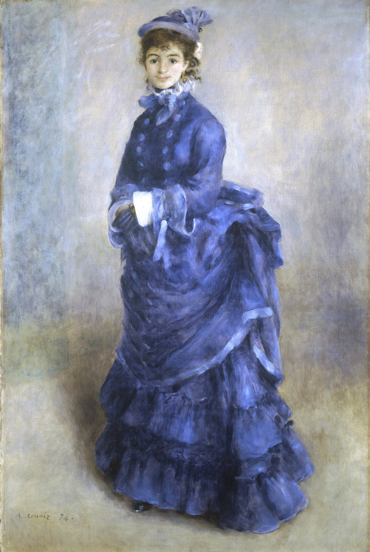 1208x1800 La Parisienne (Renoir Painting) - Woman In Blue Dress Painting
