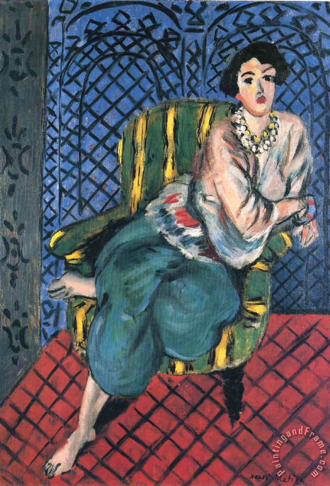 653x960 Henri Matisse Woman Sitting In A Chair Painting - Woman In Chair Painting