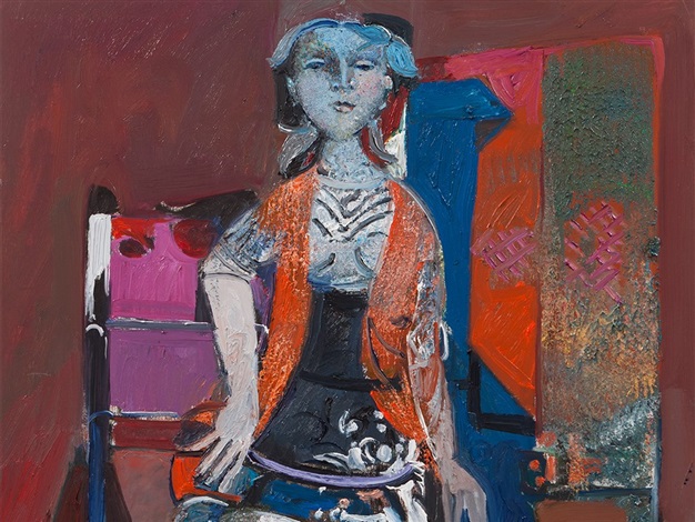 626x470 Oil Painting, Woman On A Chair By Lino Dinetto On Artnet - Woman In Chair Painting