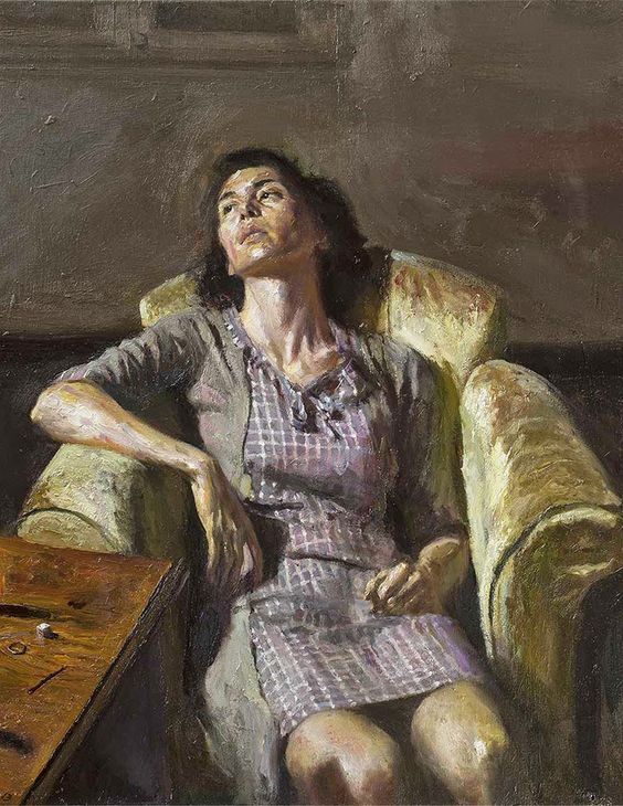 564x730 Salantami Rorris , Seated Woman In Chair Painting - Woman In Chair Painting