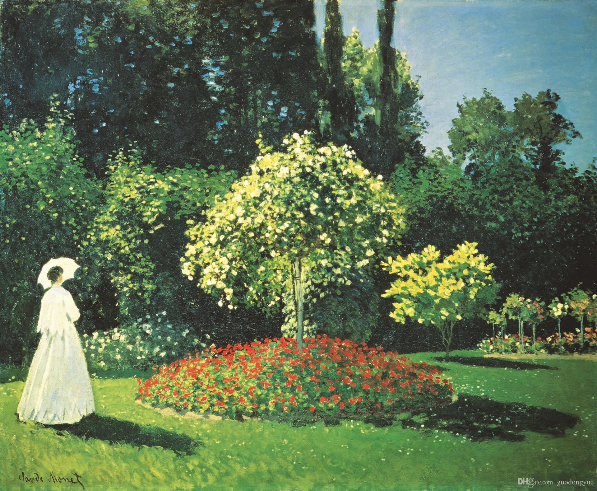 1920x1578 2018 Lady In The Garden Art Print On Canvas Home Decor Wall Art - Woman In Garden Painting