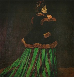 289x300 Claude Monet's Woman In The Green Dress About Famous Artists - Woman In Green Dress Painting